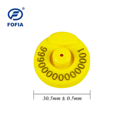 134,2 kHz FDX-B Tag bydła z chipem RFID Kolczyk TPU z numerem nadruku laserowego