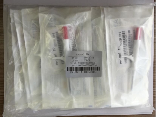 ISO11784/5 FDX-B Standardowy mikroczip identyfikacyjny RFID dla zwierząt, jednorazowa strzykawka, unikalne bezpieczeństwo danych
