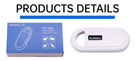 Czytnik kart RFID z mikroczipem dla zwierząt Fofia PT160, plastikowy, ręczny, 134,2 kHz, ekran OLED, bateria litowa USB, certyfikat CE, ISO, zasięg 5-10 cm