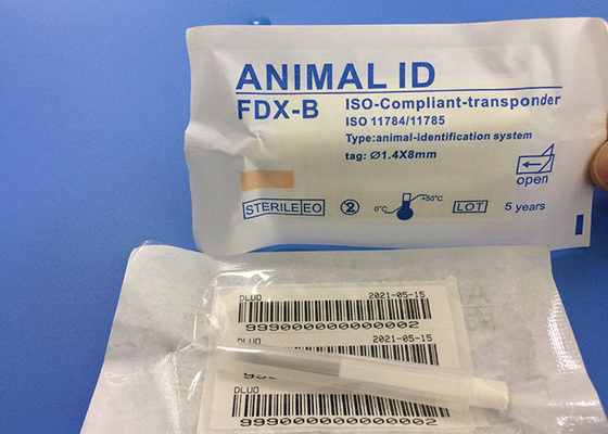 Pet / Cat / Dog Transponder ISO Identyfikacja mikroczipa z 3 naklejkami Transpondery do wstrzykiwań