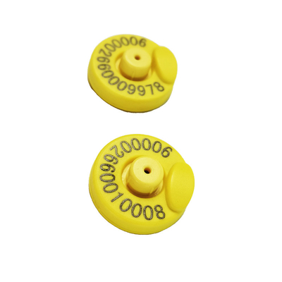 FDX-B 134.2Khz Lf EM4305 okrągły TPU RFID elektroniczny tag słuchowy dla zwierząt hodowlanych