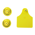 Żółta oznakowanie uszu RFID dla zwierząt w ramach normy ISO11784/5 FDX-B
