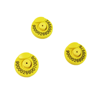 Żółty tag do uszu RFID dla ET907 Prężnica 30,5 mm ± 0,5 mm ISO11784/5 FDX-B