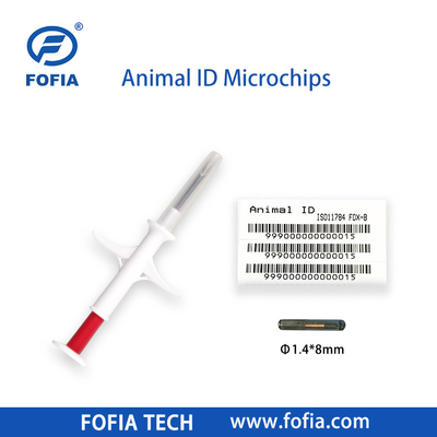 20 lat wydajności RFID Animal Chip Pet Id Mikrochipy do wstrzykiwań dla zwierząt z strzykawką
