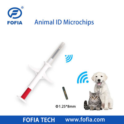 Fofia 2026 gorąca sprzedaży RFID 134.2kHz identyfikator zwierzęcia mikrochip zintegrowany typ kolczyk ZS009 wodoodporny do wtrysku bydła