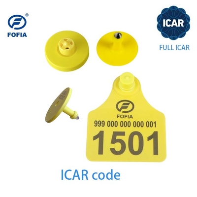 FULL ICAR Certified TPU Plastic Tamper proof Bovine Ear Tags 134.2khz RFID Ear Tags