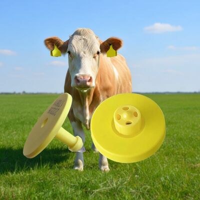 134.2kHz ISO11784/5 FDX-B Elektroniczna oznaka słuchowa z napięciem 350N do identyfikacji zwierząt hodowlanych