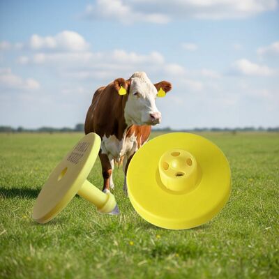 134.2kHz ISO11784/5 FDX-B Elektroniczna etykieta słuchowa z napięciem 350N do identyfikacji i śledzenia zwierząt hodowlanych