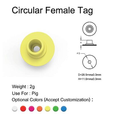Zwierzęce znaczniki uszu Plastikowe świnie znacznik uszu identyfikacyjny znacznik personalizacyjny logo Numer znacznik uszu bydła z chipem RFID