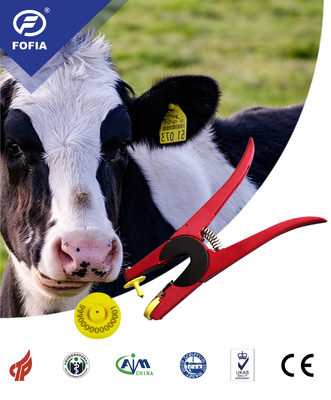FOFIA Nowy elektroniczny kolczyk RFID TPU Plastik 134,2 KHz Częstotliwość 17 cm Odległość odczytu Pełny certyfikat ICAR dla bydła owiec