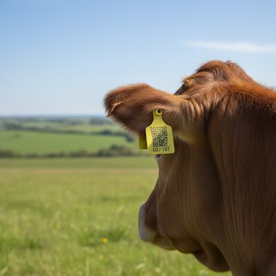 Nowy T921 Zwierzęcy tag słuchowy Żółty wysokiej jakości RFID TPU do użytku u bydła