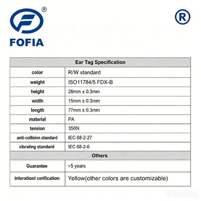 Identyfikator zwierząt RFID zgodny z normą ISO 11784/5 do inteligentnego zarządzania gospodarstwem