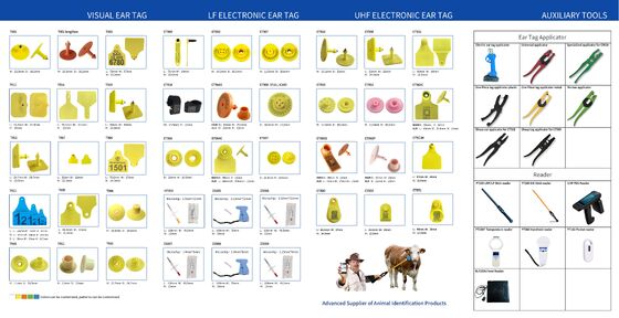 Wysokiej jakości wodoodporny anty-przelewy RFID Sheep Ear Tag ISO11785 FDX-B do śledzenia zwierząt