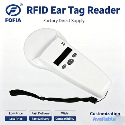 Ręczny czytnik RFID FOFIA z trwałego tworzywa sztucznego z ekranem OLED 128x32/USB do stosowania w przypadku zwierząt domowych, gospodarstw rolnych i ranczo na duże odległości