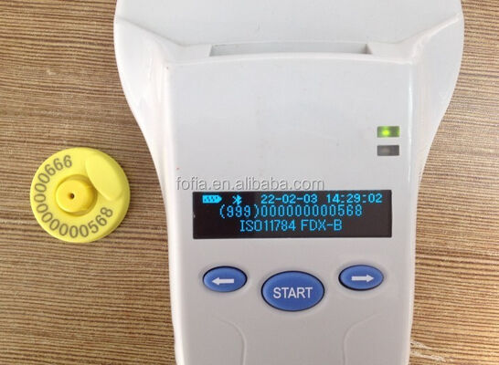Ręczny czytnik RFID FOFIA z trwałego tworzywa sztucznego z ekranem OLED 128x32/USB do stosowania w przypadku zwierząt domowych, gospodarstw rolnych i ranczo na duże odległości