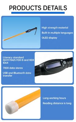 FOFIA wodoodporny PT280 czytnik RFID 134.2kHz PVC Plastic NLIS Australia ICAR Approved Cattle ID USB ISO 11784/5 10-20cm