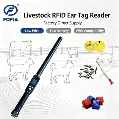 Trwały wodoodporny czytnik kolczyków RFID dalekiego zasięgu 134,2 kHz ISO11784/5 Protokół 30-100 cm Odległość odczytu PVC