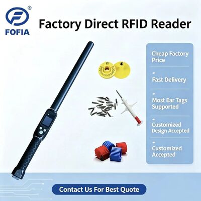 FOFIA wodoodporny długoterminowy odczyt znaczników RFID 134,2 kHz czytnik ISO11784/5 Protokół 30-100 cm odczyt odległość PVC