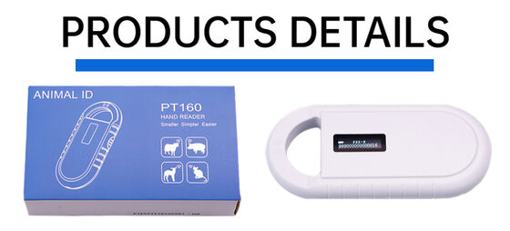 Ręczny czytnik kart RFID z plastikowym mikrochipem dla zwierząt PT160 134,2 kHz OLED Screen USB Bateria litowa CE Certyfikat ISO 11784/11785