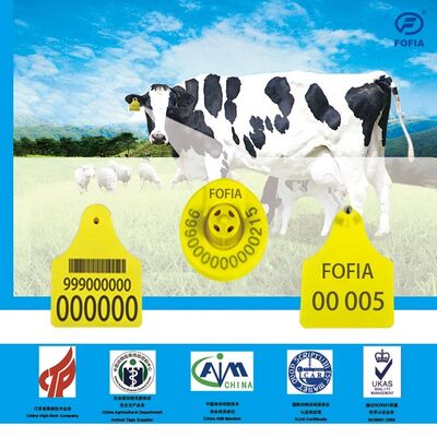UHF RFID tagów do uszu dla zwierząt hodowlanych Trwałe plastikowe mikroczipy identyfikatorów dla bydła owców Świnie Zwierzęta