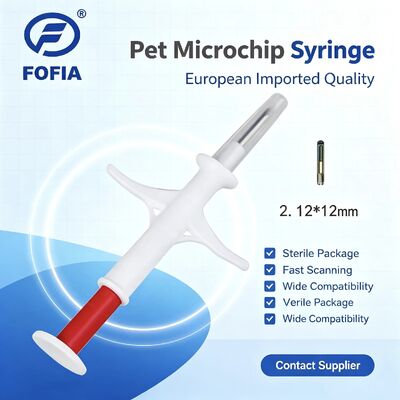 Fofia 2026 Nowy gorąco sprzedawany RFID 134.2kHz PP Materiał ID zwierzęcia Mikroczap wodoodporny do użytku w gospodarstwie domowym Injekcja dla zwierząt domowych 1,5 roku RFID ear tag