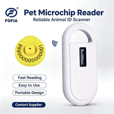 Fofia Ręczny Plastikowy Microchip Zwierzęcy Czytnik Kart RFID PT160 134.2kHz Ekran OLED USB Bateria litowa CE Certyfikowany ISO