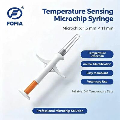 ICAR Certyfikat Fofia Nowy czujnik temperatury Gorący mikroczip RFID PP Animal ID wodoodporny dla psów i kotów