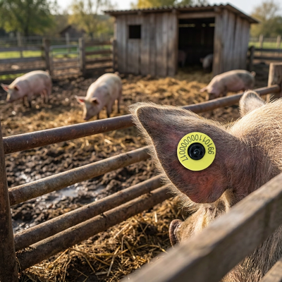 Nowy Fofia Full ICAR ET908 krowa RFID LF kolczyk do ucha materiał TPU napięcie 350N 5 lat gwarancji zgodność z ISO11784/5 użytkowanie w gospodarstwie