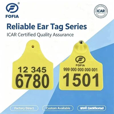 ICAR T904+T905 Kombinacja oznakowania uszu zwierzęcego Nowa wysokiej jakości RFID Plastic TPU 70*57mm Laser Coding 3 lata gwarancji Śledzenie zwierząt
