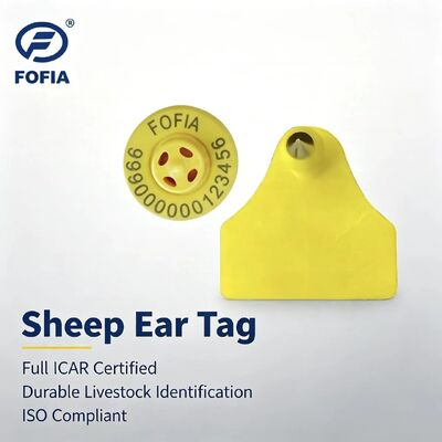 Fofia ET957+T967 Kombinacja owca koza Elektroniczny użytek gospodarstwa rolnego Śledzenie etykietki słuchowej Nowa wysokiej jakości kodująca laserem RFID TPU 3 lata