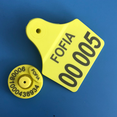 125khz Electronic Cattle Ear Tags , Rfid Livestock Tags Identification