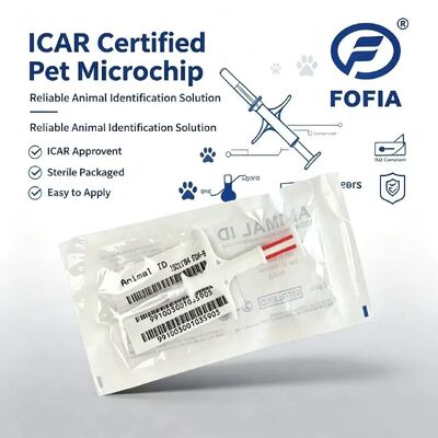 Wytrzymały Fofia Nowy gorąco sprzedawany RFID 134.2kHz PP Materiał Dog ID Mikrochip wodoodporny użytek gospodarstwa domowego Injekcja dla zwierząt domowych 1,5 roku