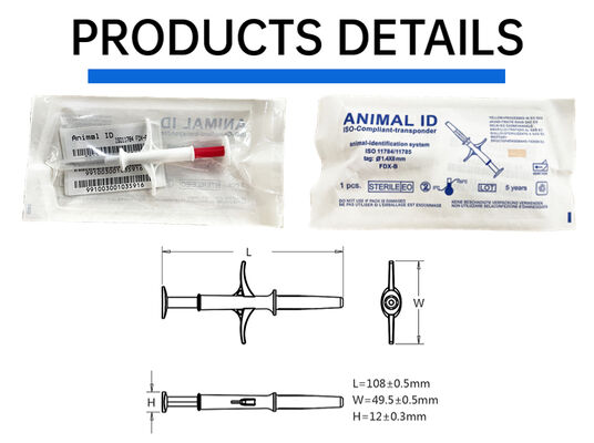 FOFIA ZS007 Certyfikat ICAR 134.2kHz RFID Ear Tag Animal Microchip FDX/EM4305 IP67 wodoodporny Biały PP 1.4x8mm Psy, koty i zwierzęta domowe