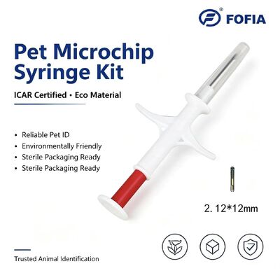 Wodoodporny Fofia Nowy Certyfikowany przez ICAR Mikrochip RFID 134,2 kHz PP do Identyfikacji Zwierząt z 1,5-roczną Gwarancją dla Kotów i Psów