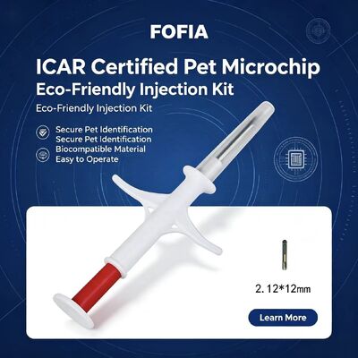 Wodoodporny Fofia Nowa Gorąca Sprzedaż RFID 134.2kHz Materiał PP Znacznik Ucha do Iniekcji dla Psów 1.5 Roku Niebieski Model