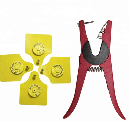 Nowy FOFIA Aluminium Alloy Farm Animal Ear Tag Applicator z laserem kodującymi dla bydła Świnia Owiec Konie 3 miesiące gwarancji