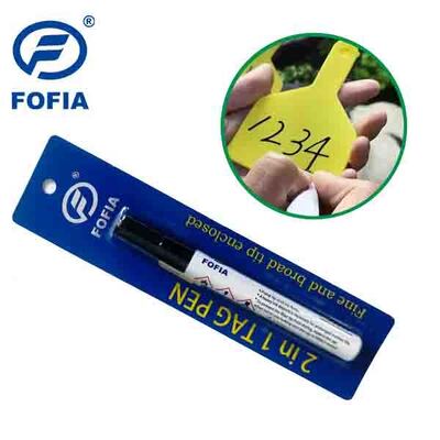 New Plastic Livestock Cattle Sheep Pig Cow Goat Identification Marker Waterproof Animal Ear Tag Mark Pen Black Ink