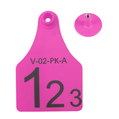 RFID Wizualny Tag Mini / Średni / Duży Rozmiar Najlepszy Wybór do Zarządzania Zwierzętami Wsparcie Druku Laserowego 134.2 Khz Żółty