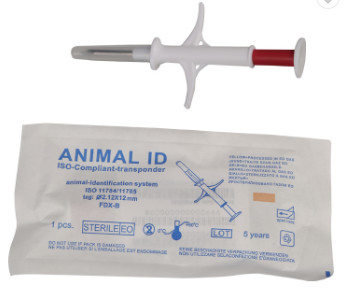 Odporność na wstrząsy RFID Transponder Tag Read Range 3-10 Cm Implant dla psów Kociak Microchip Tracker
