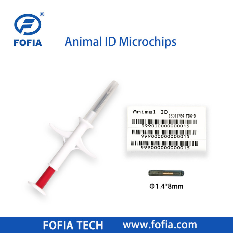 20 lat wydajności RFID Animal Chip Pet Id Mikrochipy do wstrzykiwań dla zwierząt z strzykawką