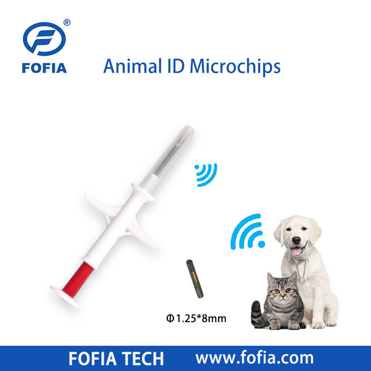 Fofia 2026 gorąca sprzedaży RFID 134.2kHz identyfikator zwierzęcia mikrochip zintegrowany typ kolczyk ZS009 wodoodporny do wtrysku bydła