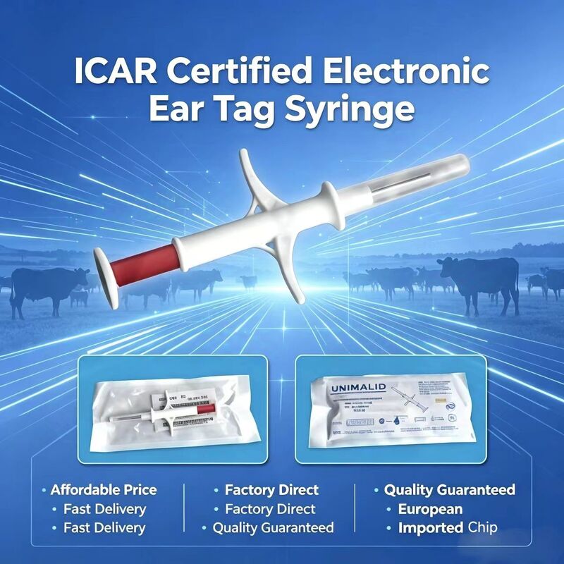 Certyfikat ICAR FOFIA ZS007 RFID 134,2 kHz Mikrochip zwierzęcy z chipem FDX/EM4305 IP67 Wodoodporny do opakowań z tworzyw sztucznych do wstrzykiwania zwierząt gospodarskich i zwierząt domowych