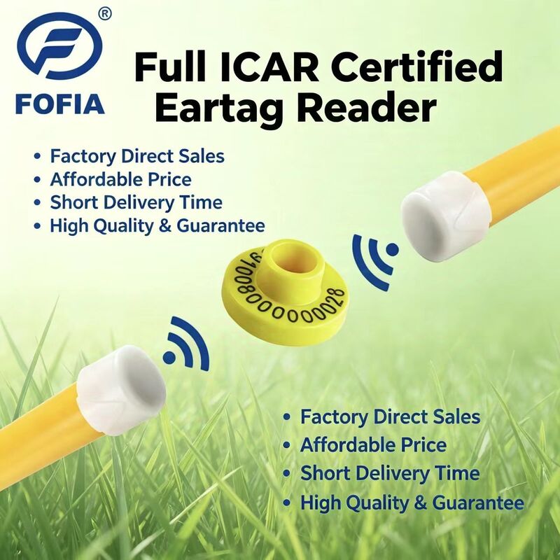 FULL ICAR Certified Durable Electronic Ear Tags TPU do identyfikacji i śledzenia zwierząt hodowlanych wspierających zarządzanie gospodarstwem