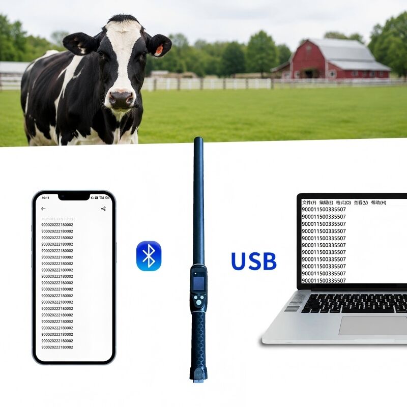 PT290 LF RFID stick Reader. 134,2KHz Bluetooth Handheld Scanner z protokołem ISO11784/5 FDX-B i HDX USB Bluetooth Interface.
