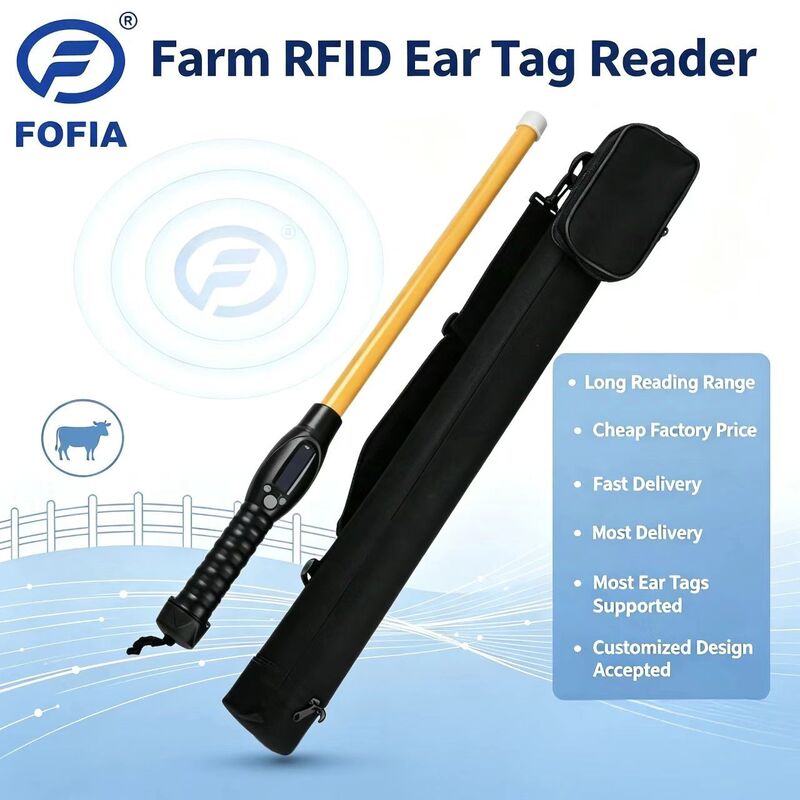 FOFIA wodoodporny PT280 czytnik RFID 134.2kHz PVC Plastic NLIS Australia ICAR Approved Cattle ID USB ISO 11784/5 10-20cm