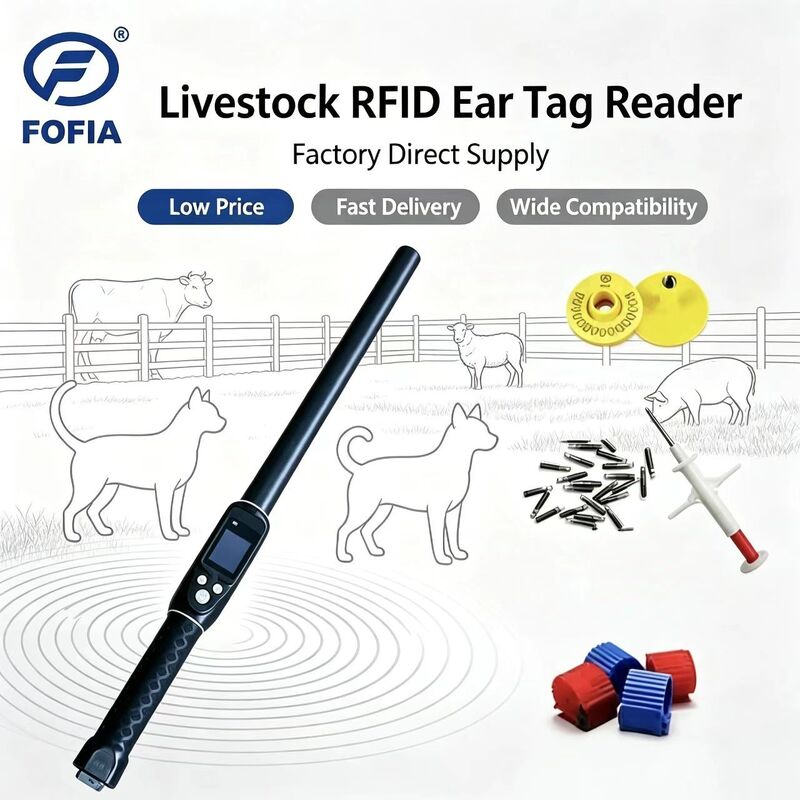 Trwały wodoodporny czytnik kolczyków RFID dalekiego zasięgu 134,2 kHz ISO11784/5 Protokół 30-100 cm Odległość odczytu PVC