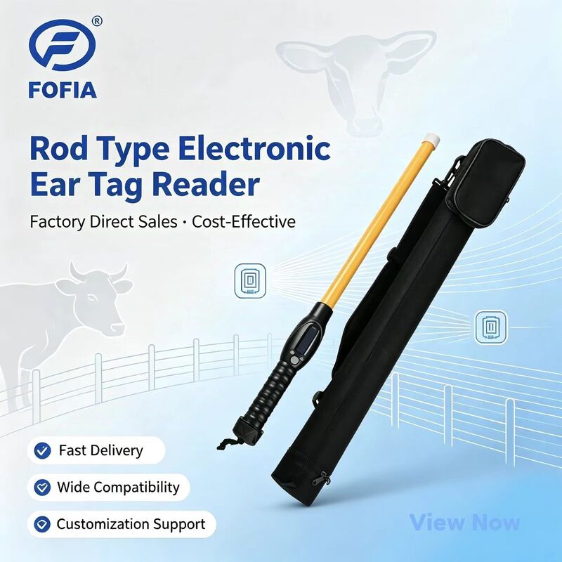FOFIA PT280 RFID Stick Reader Ręczny Wielofunkcyjny Ekran OLED 128x32 10-20m Odległość odczytu USB Do ISO 11784/5