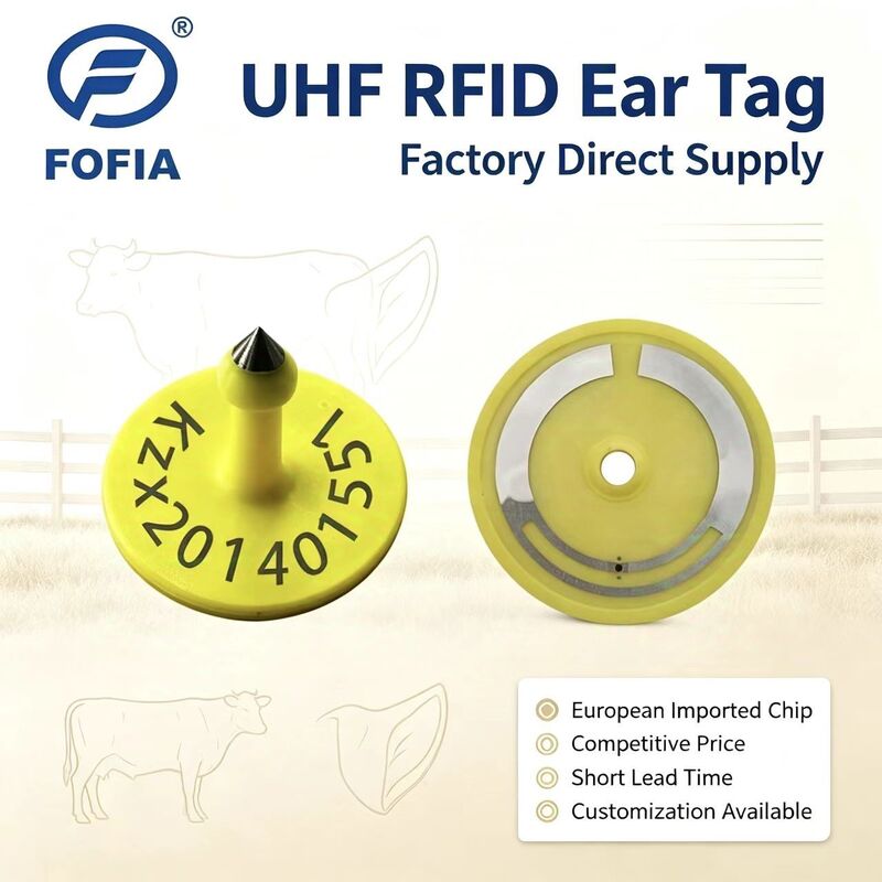 Fofia ICAR ET926 wodoodporny RFID TPU Zwierzęce etykiety ucha FDX-B 134.2Khz EM4305 Chips Hodowla Bydło Trzody chlew Świnia Owiec