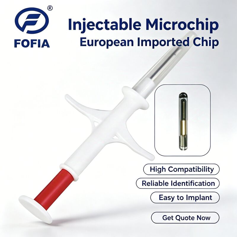Fofia Nowy Certyfikowany przez ICAR Mikrochip RFID 134,2 kHz PP do Identyfikacji Zwierząt Wodoodporny dla Zwierząt Domowych 1,5 Roku Gwarancji