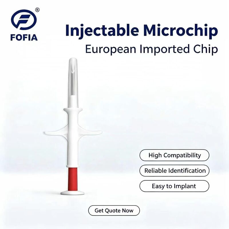 Certyfikowany przez ICAR FOFIA RFID 134.2kHz Animal Microchip FDX/EM4305 Chip IP67 wodoodporny dla zwierząt domowych